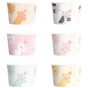 Kelímky na zmrzlinu Kočky 6 ks