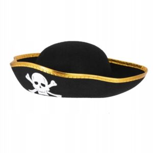 Klobouk pirátský černozlatý
