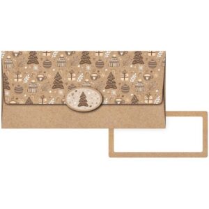 Obálka na peníze kraftová se stromky