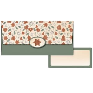 Obálka na peníze zelená se stromky s hvězdami