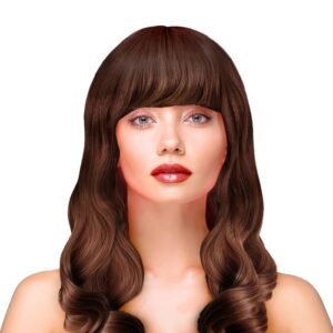 Paruka hnědé dlouhé vlnité vlasy
