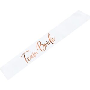 ŠERPA Team bride bílá s nápisem z růžového zlata