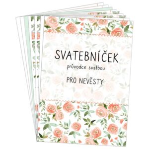 SVATEBNÍČEK svatební grafické karty s tipy na svatbu se slevou 27 listů