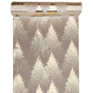 Šerpa stolová Stromky zlaté 28 cm x 2