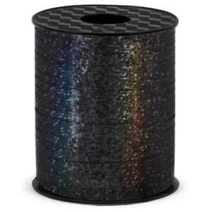 Stuha holografická černá 225 m
