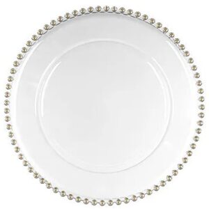 Talíř bílý s perličkami po obvodu 32 cm 1 ks