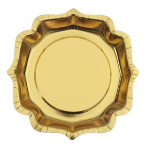 Talíře papírové metalické zlaté 27 cm
