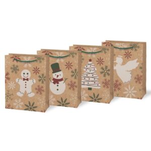 Taška papírová M vánoční mix 19x25 cm