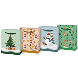 Taška papírová vánoční mix 11x13 cm