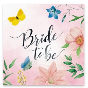 Ubrousky papírové Bride to be Flower 33 x 33 cm 10 ks