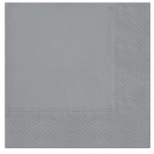 Ubrousky papírové šedé 33x33 cm 20 ks