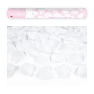 Vystřelovací konfety - Svatební okvětní lístky bílé 40 cm