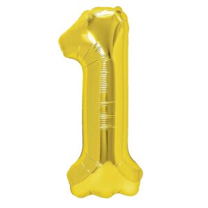 Balónek číslo zlaté 1 foliové 70 cm
