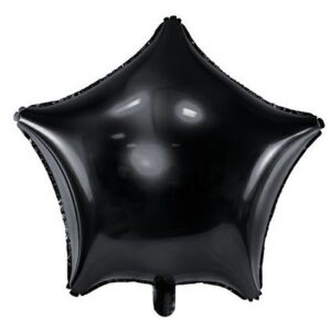 Balónek fóliový hvězda černá 50ks