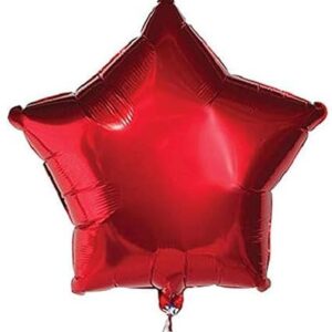 Balónek fóliový hvězda červená 50ks