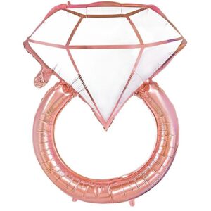 Fóliový balónek Prsten růžové zlato 67x80cm