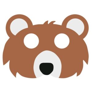 Maska plstěná Medvídek