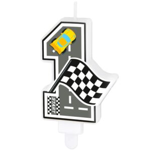 Svíčka závodní auto č. "1" 7 cm