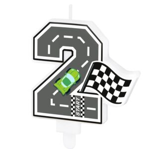 Svíčka závodní auto č. "2" 7 cm