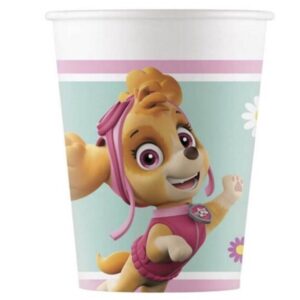 Tlapková Patrola Pink - Kelímky papírové 200 ml 8 ks