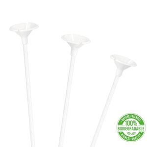 Tyčka na balónek bílá 35 cm 1 ks