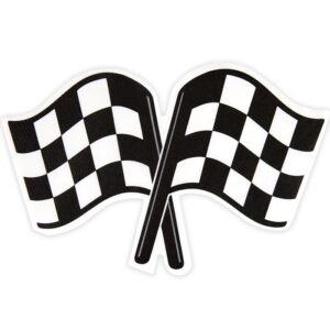 Ubrousky papírové závodní auta (vlajka) 17x11 cm 12 ks