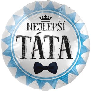 Balónek fóliový český nápis Nejlepší táta 43 cm
