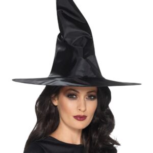 KLOBOUK čarodějnický černý lesklý vyztužený 1ks