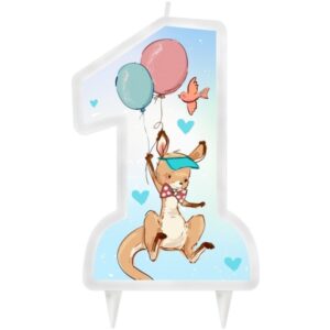 1. narozeniny Klokan - svíčka na dort