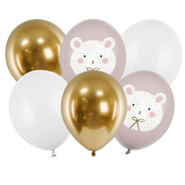 Balónky Lední medvěd s potiskem 30 cm 6 ks